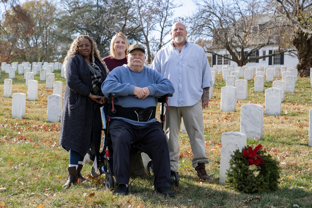 Relatives of First Military Burial at ANC Visit Gravesite