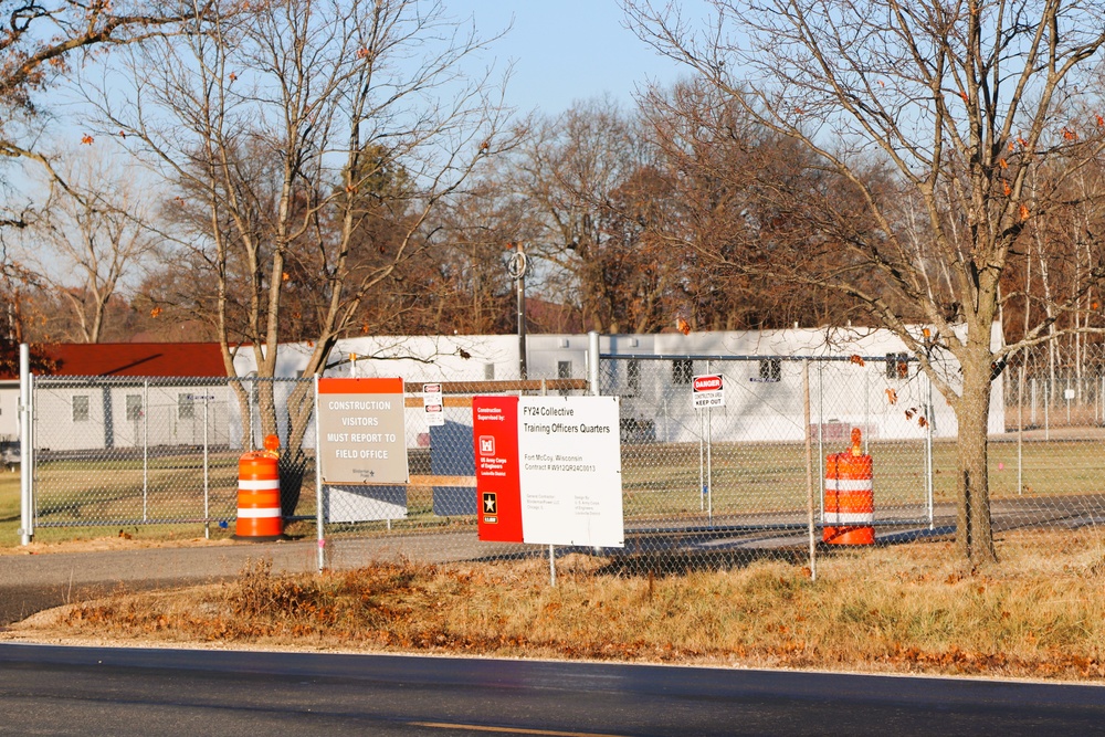 December 2024 construction operations for new 4-story Collective Training Officers Quarters at Fort McCoy