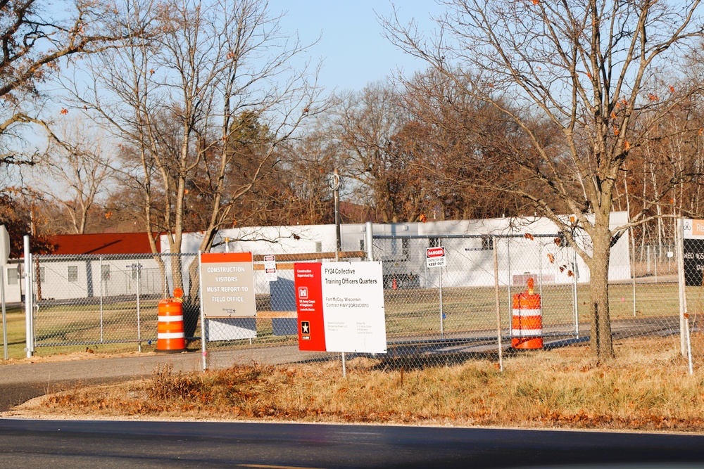 December 2024 construction operations for new 4-story Collective Training Officers Quarters at Fort McCoy