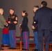 Former Marine Security Guards are awarded by the Sergeant Major of the Marine Corps