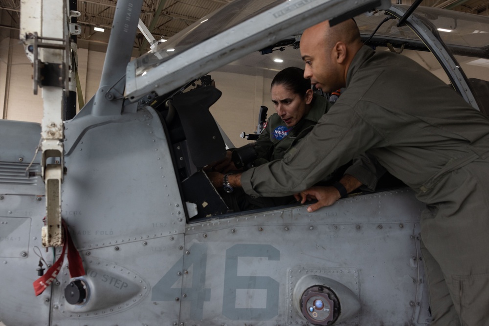 NASA Astronaut Lt. Col. Jasmin Moghbeli reunites with HMLA-367 “Scarface”