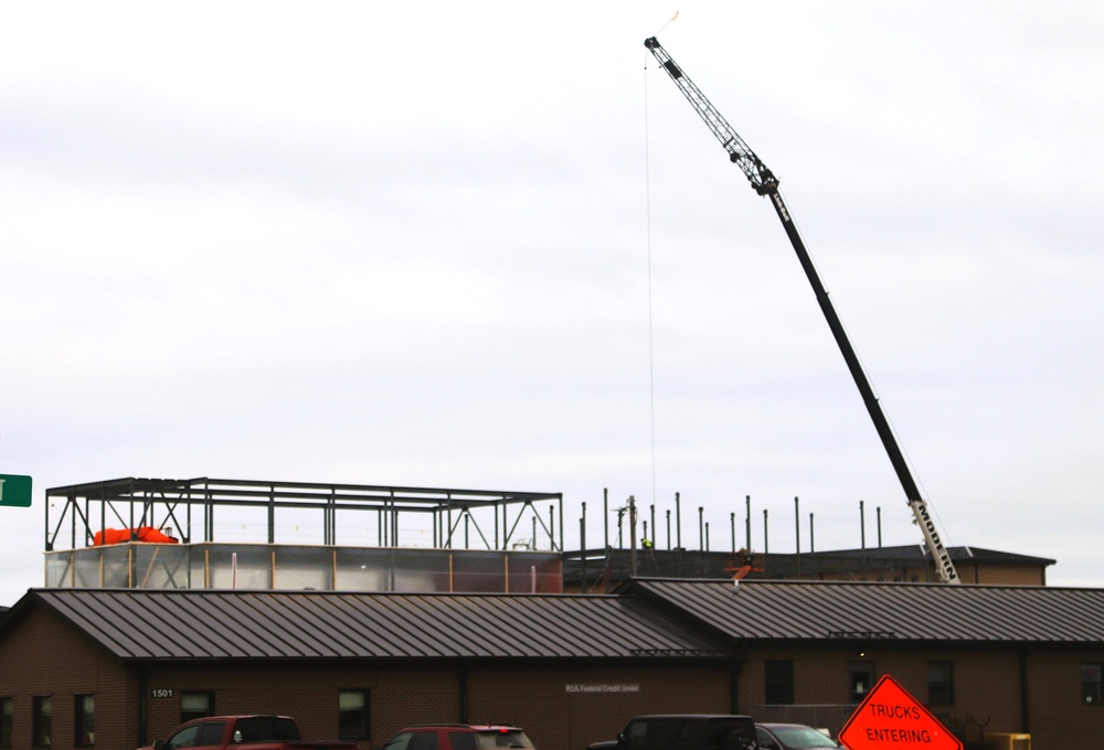 December 2024 construction operations for Fort McCoy East Barracks Project