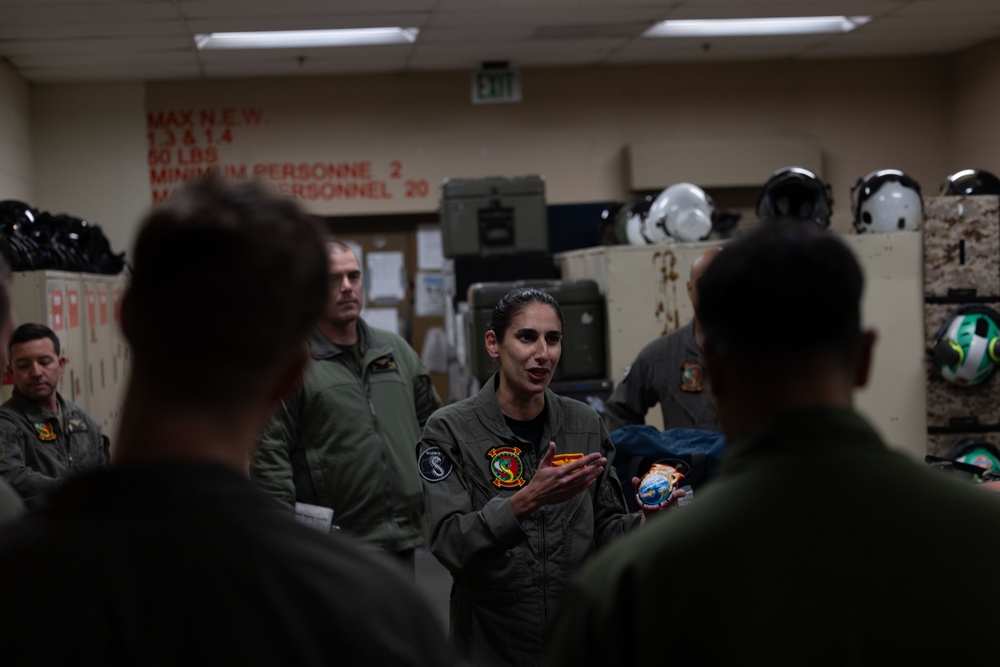 NASA Astronaut Lt. Col. Jasmin Moghbeli reunites with HMLA-367 “Scarface”