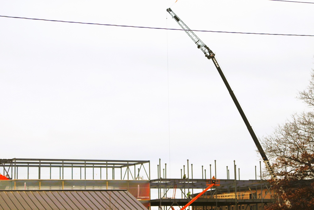 December 2024 construction operations for Fort McCoy East Barracks Project