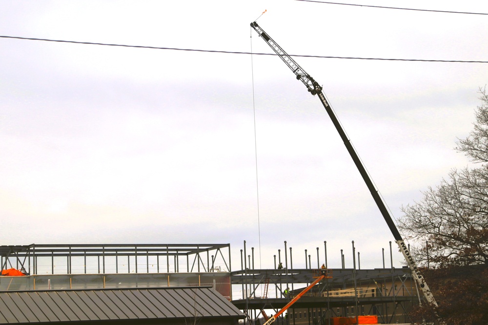 December 2024 construction operations for Fort McCoy East Barracks Project