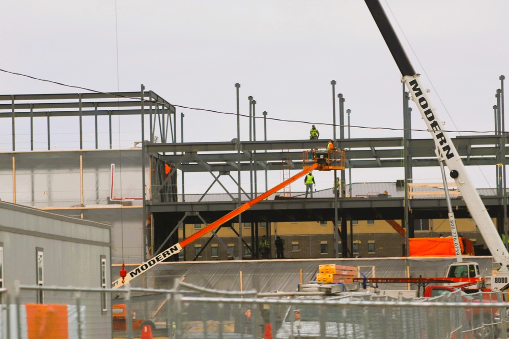 December 2024 construction operations for Fort McCoy East Barracks Project