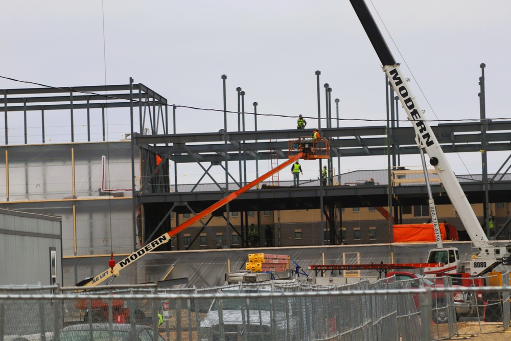 December 2024 construction operations for Fort McCoy East Barracks Project