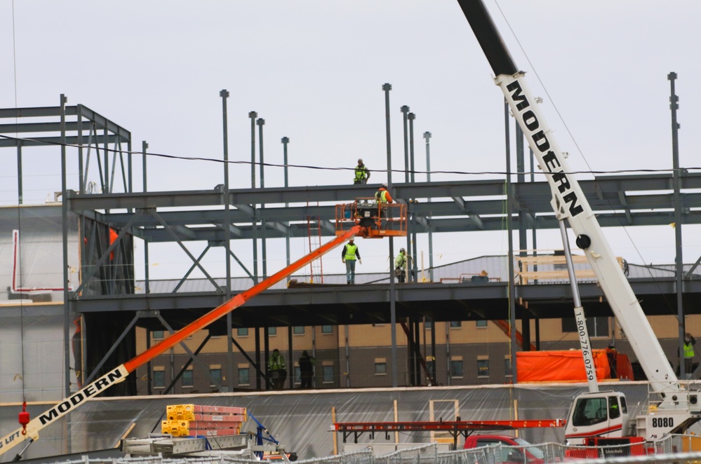 December 2024 construction operations for Fort McCoy East Barracks Project