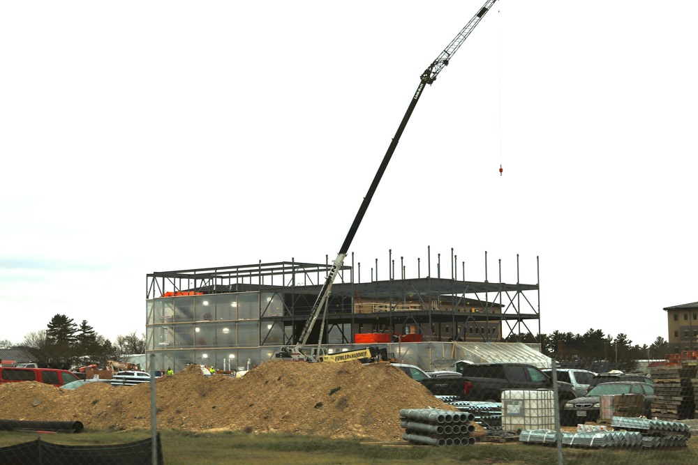 December 2024 construction operations for Fort McCoy East Barracks Project