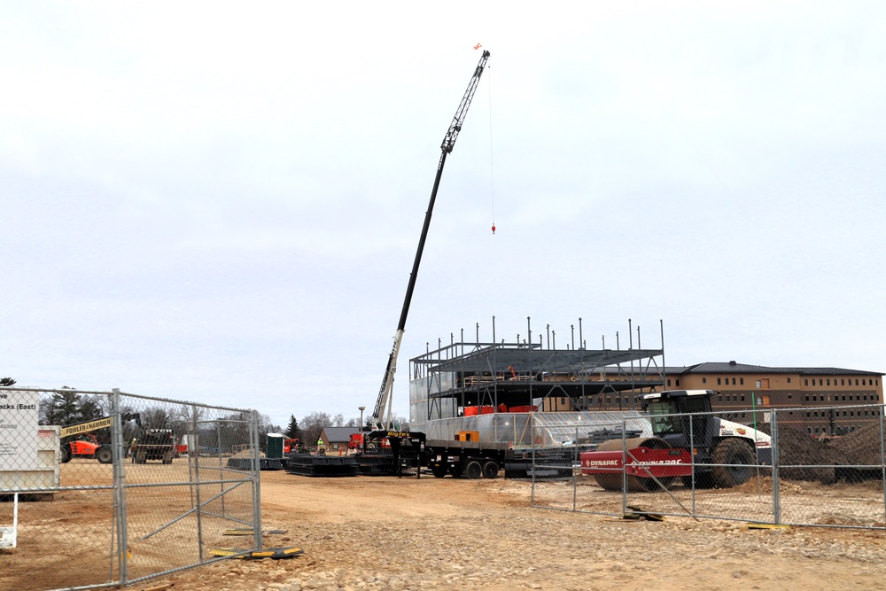 December 2024 construction operations for Fort McCoy East Barracks Project