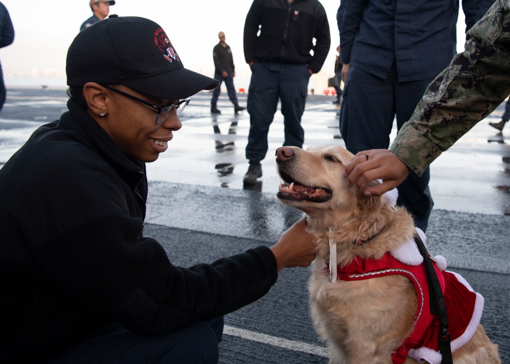 Makin Island Hosts Rescue Dogs