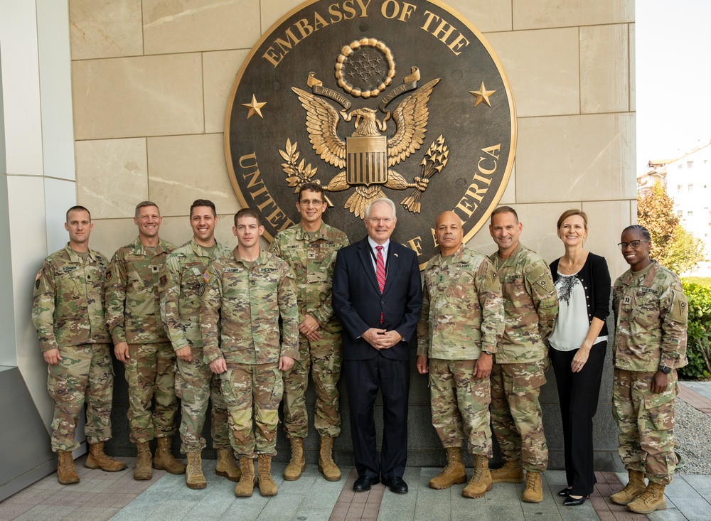 Ohio National Guard delegation visits U.S. Embassy in Serbia