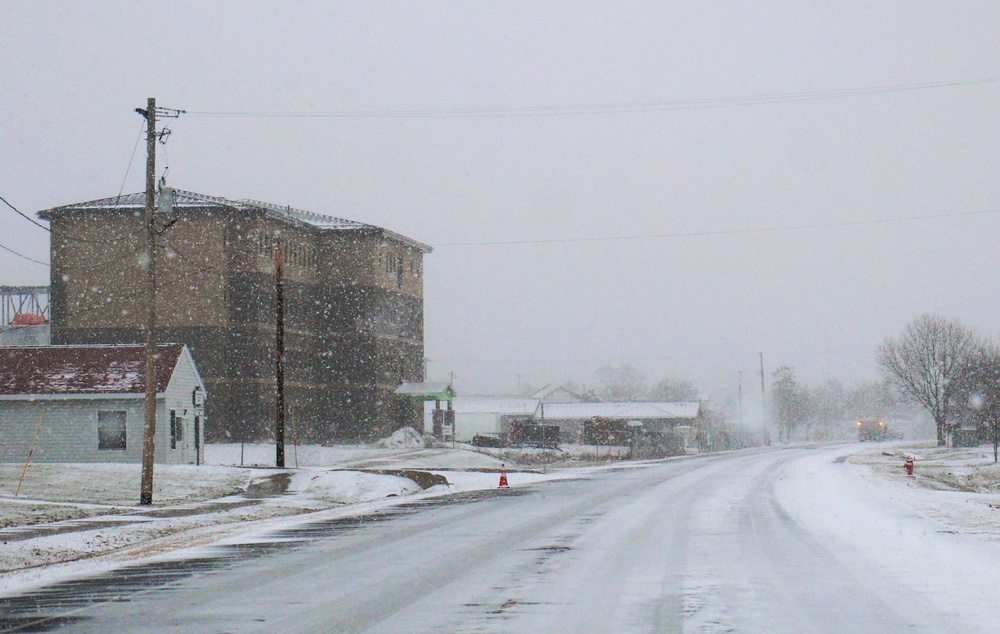 December 2024 construction operations of Fort McCoy South Barracks Project