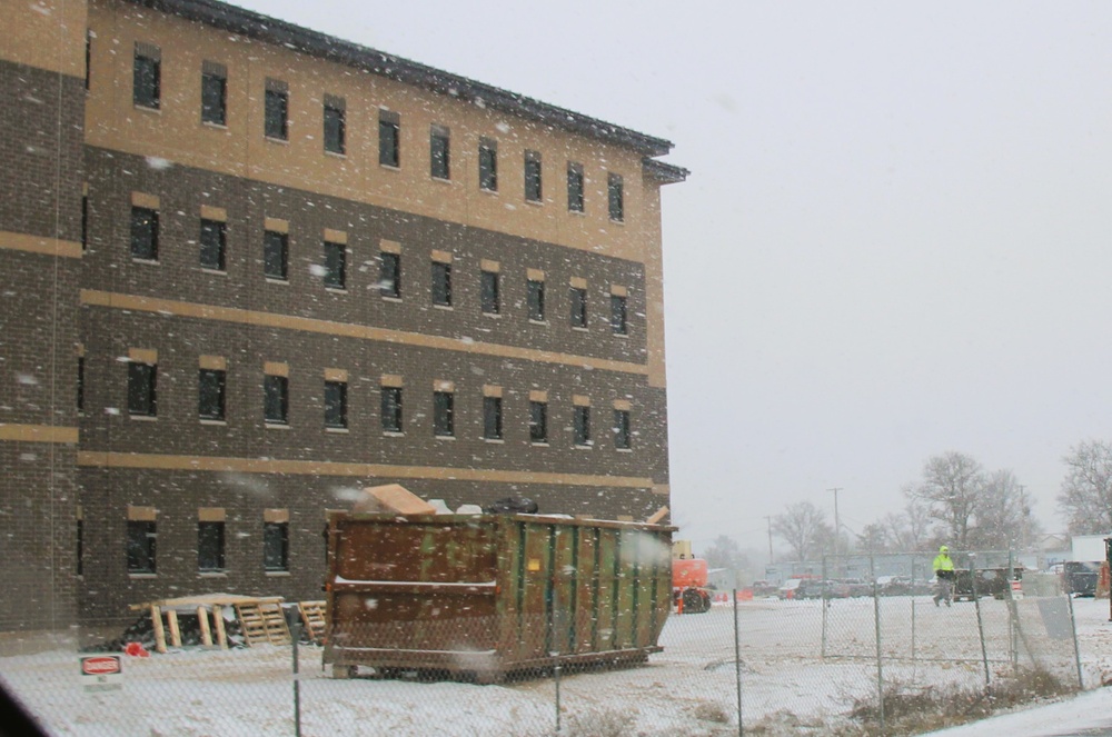 December 2024 construction operations of Fort McCoy South Barracks Project