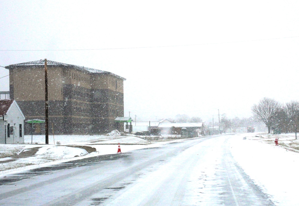 December 2024 construction operations of Fort McCoy South Barracks Project