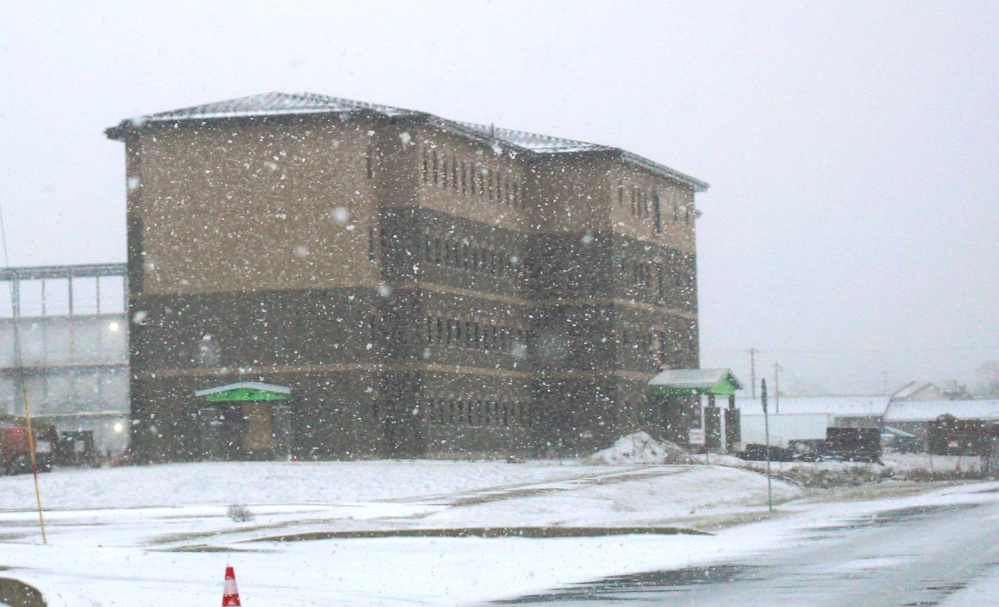 December 2024 construction operations of Fort McCoy South Barracks Project