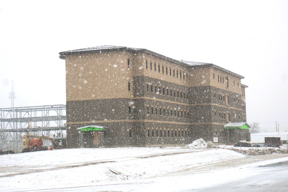 December 2024 construction operations of Fort McCoy South Barracks Project