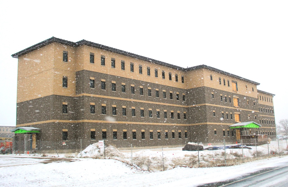 December 2024 construction operations of Fort McCoy South Barracks Project