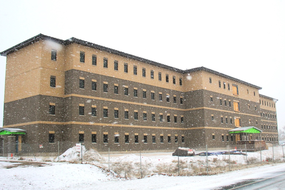 December 2024 construction operations of Fort McCoy South Barracks Project