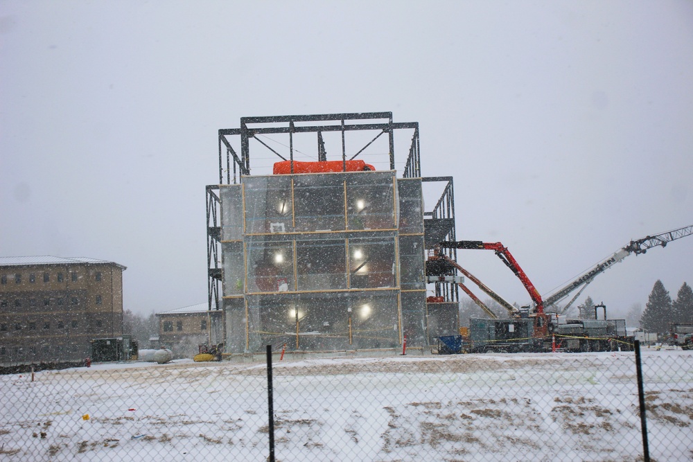 December 2024 construction operations for Fort McCoy East Barracks Project