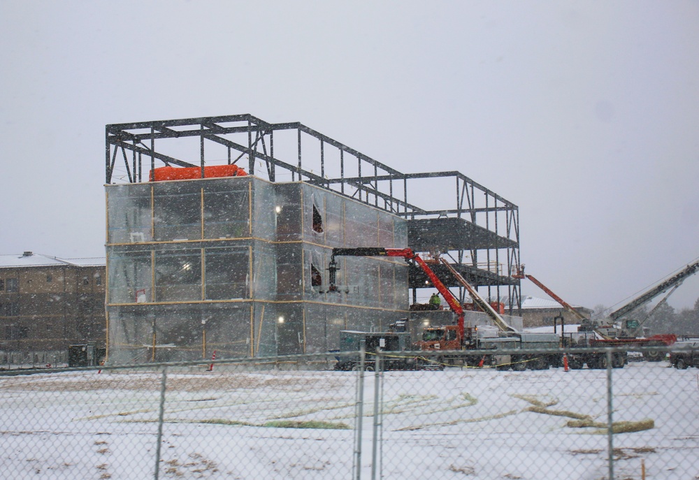 December 2024 construction operations for Fort McCoy East Barracks Project