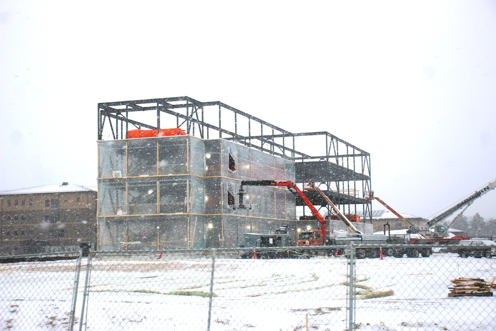 December 2024 construction operations for Fort McCoy East Barracks Project