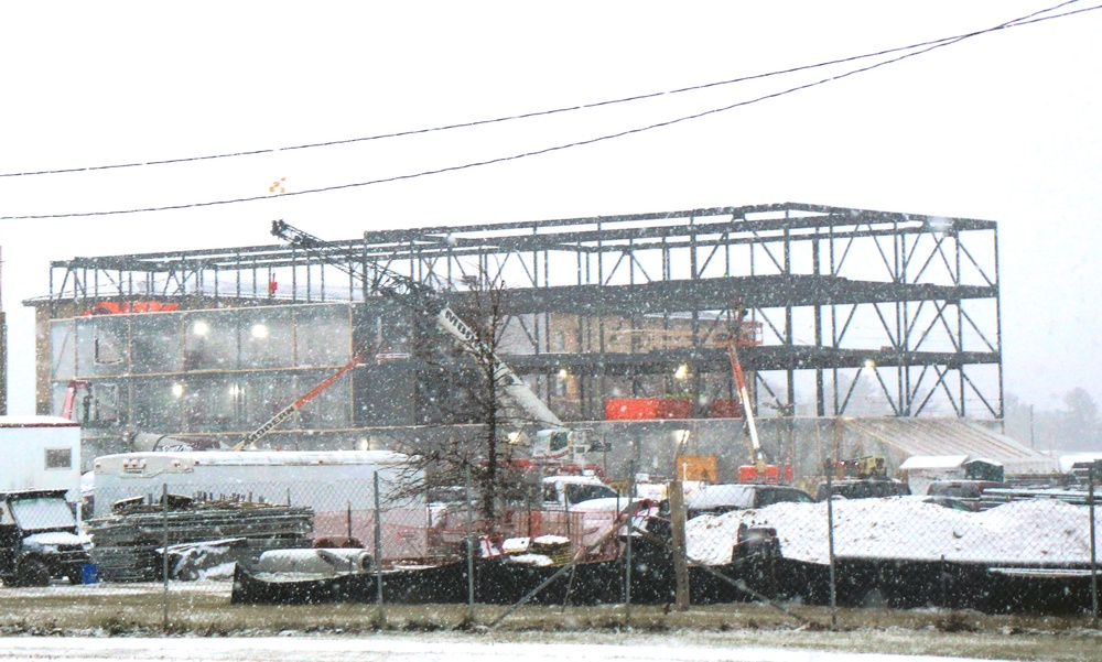 December 2024 construction operations for Fort McCoy East Barracks Project