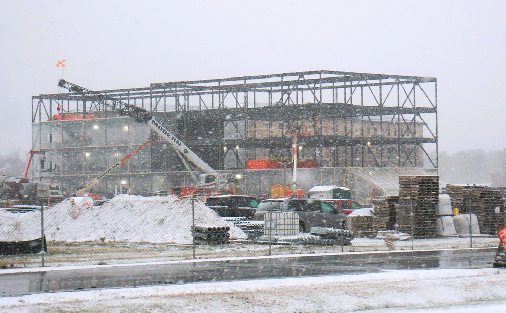 December 2024 construction operations for Fort McCoy East Barracks Project