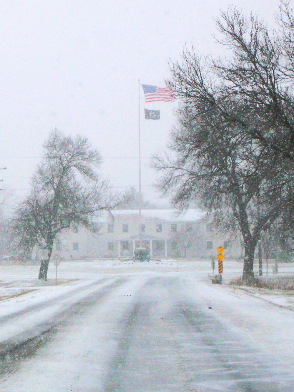 American Flag and Fort McCoy