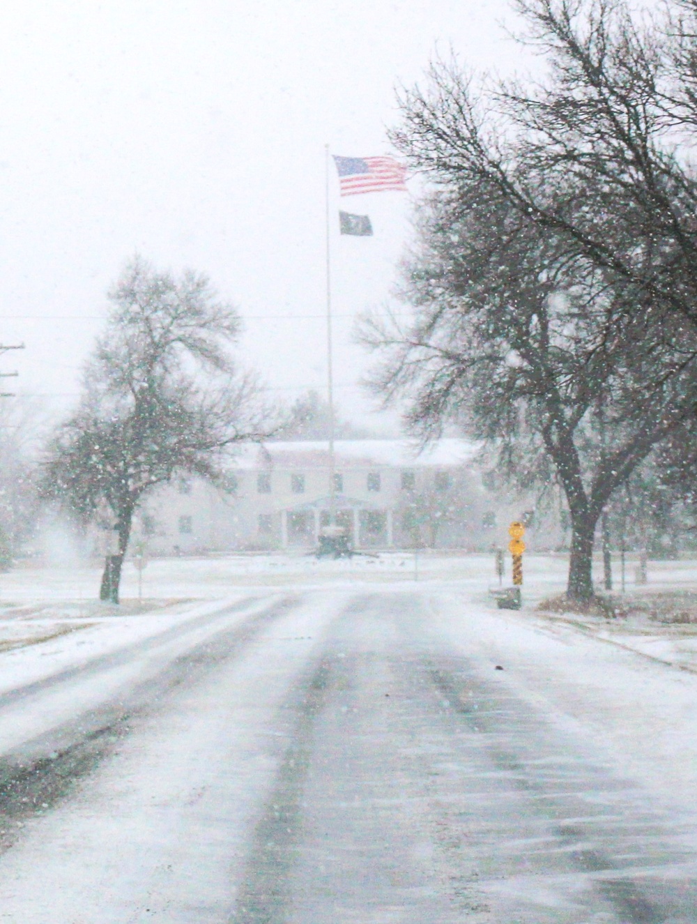 American Flag and Fort McCoy