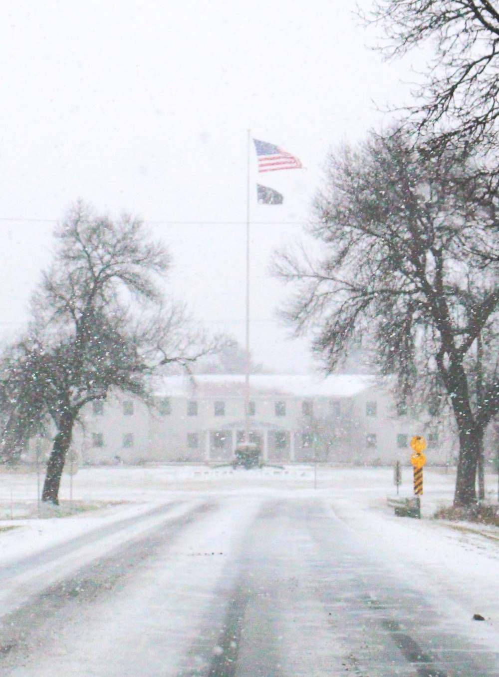 American Flag and Fort McCoy