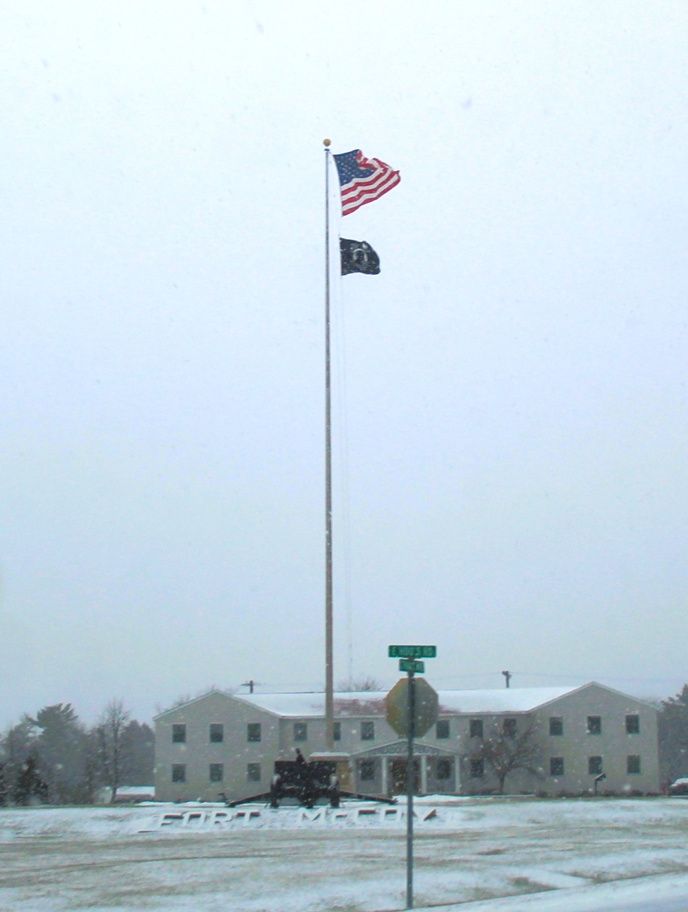 American Flag and Fort McCoy