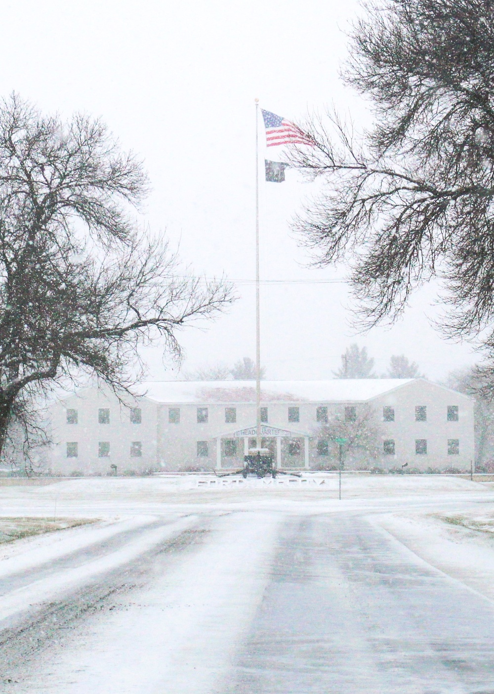 American Flag and Fort McCoy