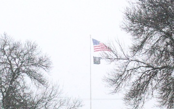 American Flag and Fort McCoy