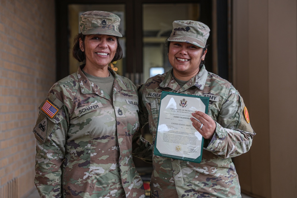 Cpt. Andrew Quintero Award Ceremony and Pfc. Valenzuela Promotion Ceremony