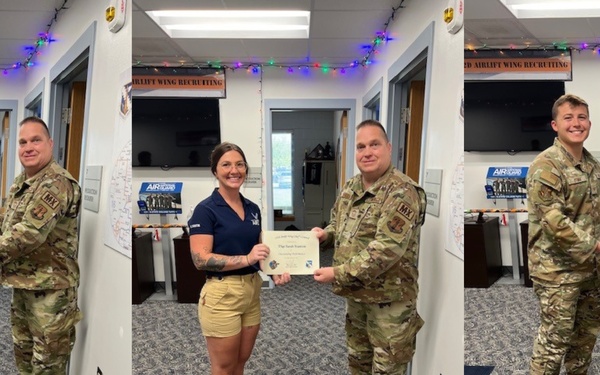 Airmen from the 182nd Airlift Wing Lift Spirits During Holiday Season