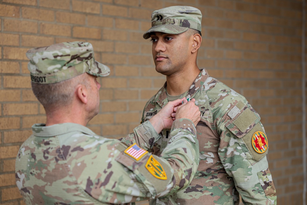 Cpt. Andrew Quintero Award Ceremony and Pfc. Valenzuela Promotion Ceremony