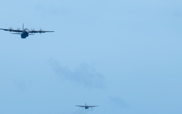 Multinational aircrews drop practice bundles during OCD24 interfly