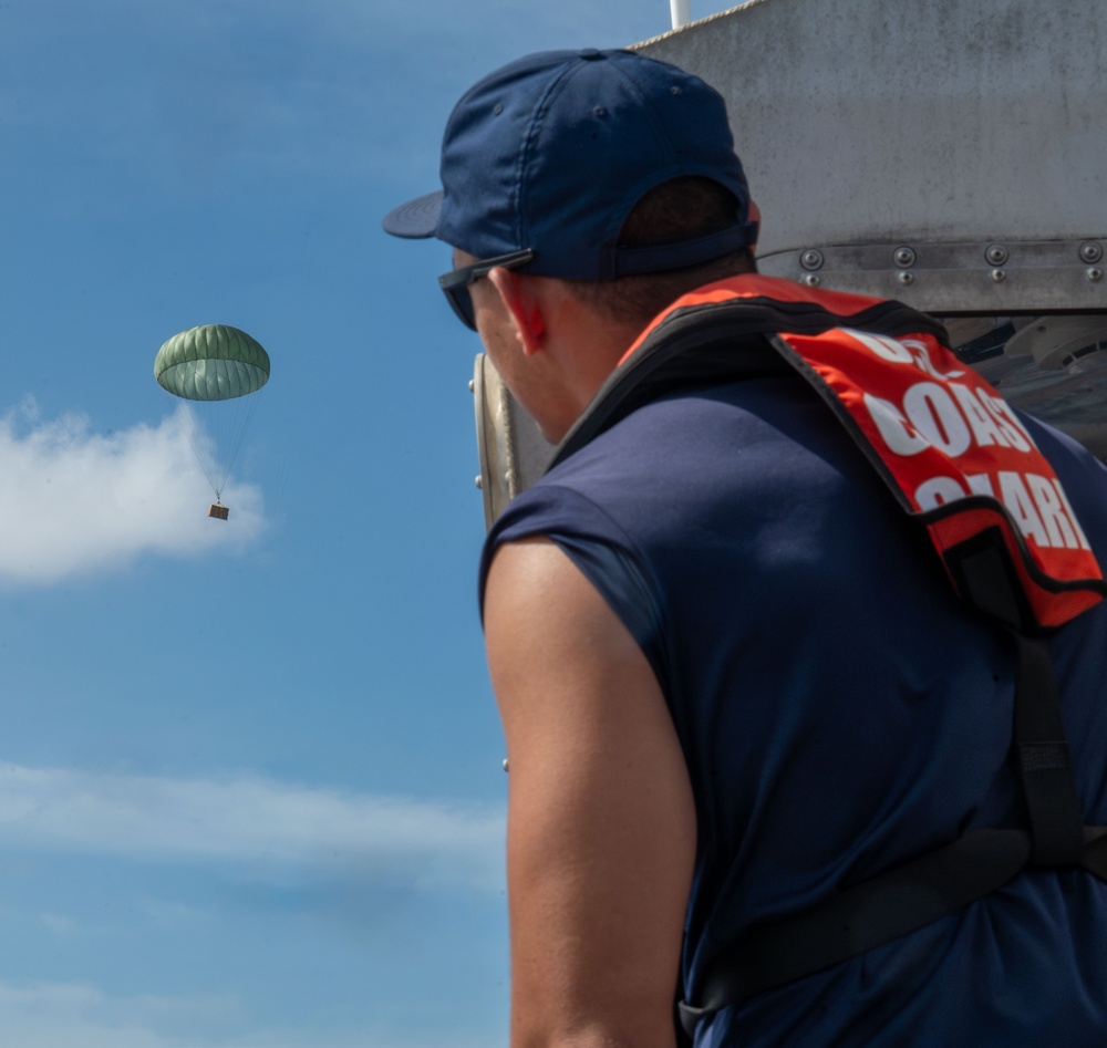 Multinational aircrews drop practice bundles during OCD24 interfly