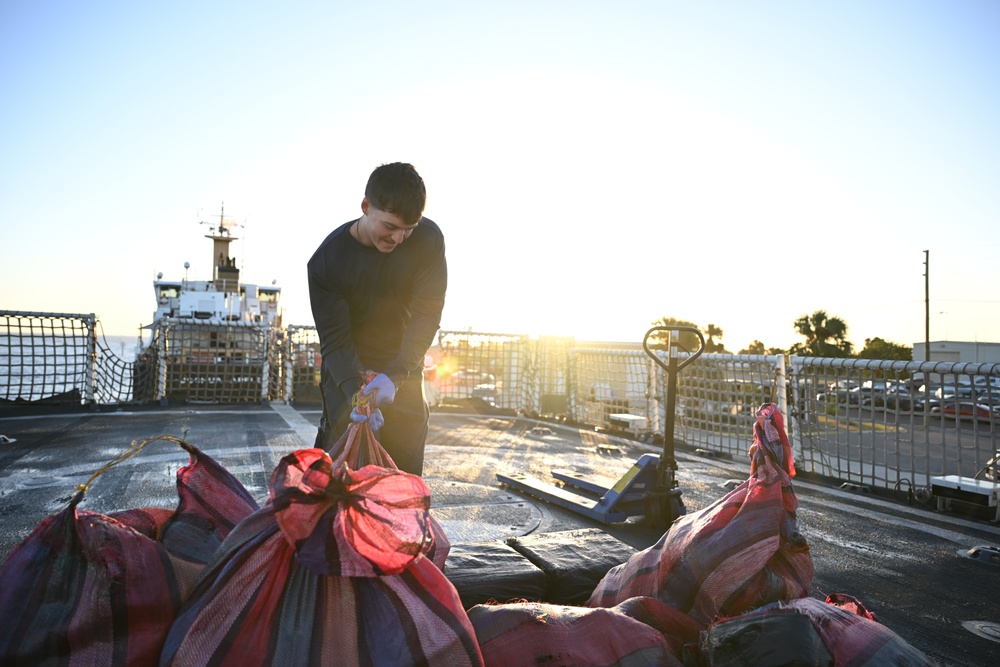 Coast Guard Cutter Venturous crew offloads approximately $4.1 million worth of marijuana in St. Petersburg