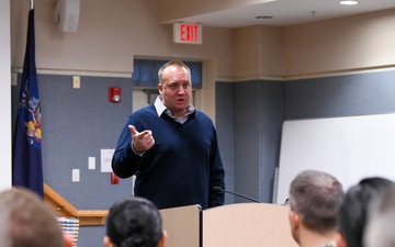 &quot;Downtown&quot; Josh Brown Speaks to Airmen at the 106th Rescue Wing