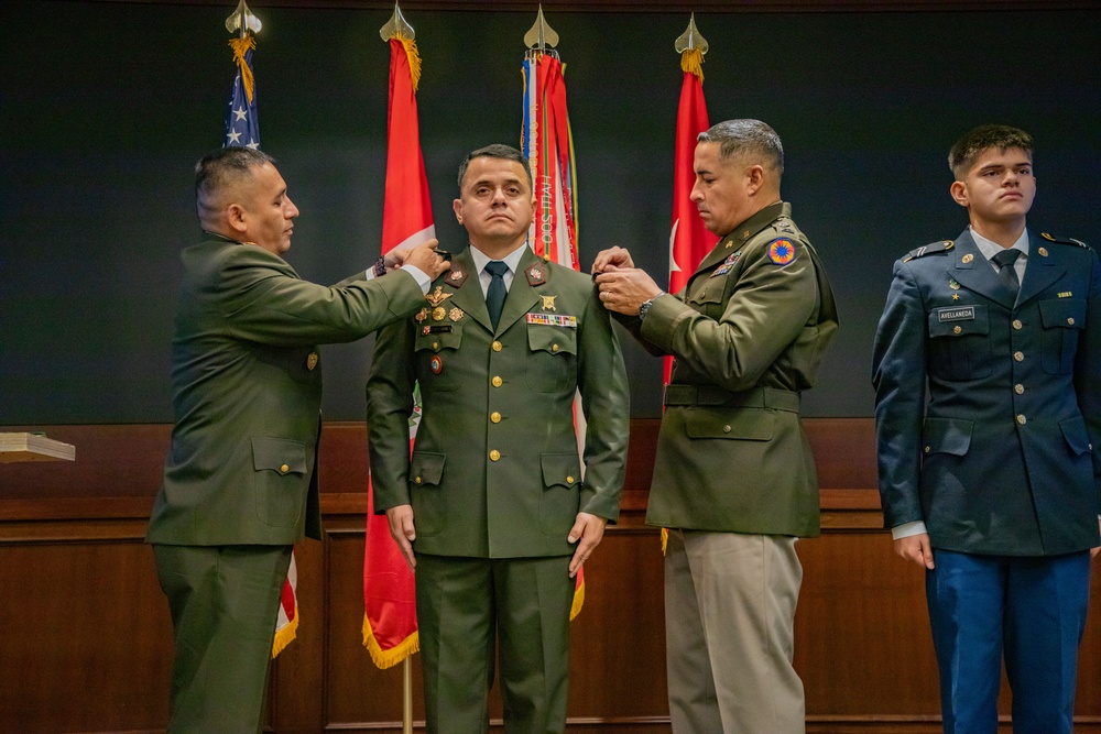 US Army South Peruvian Partner Nation Liaison Officer is Promoted to Colonel and Bids Farewell to the Unit