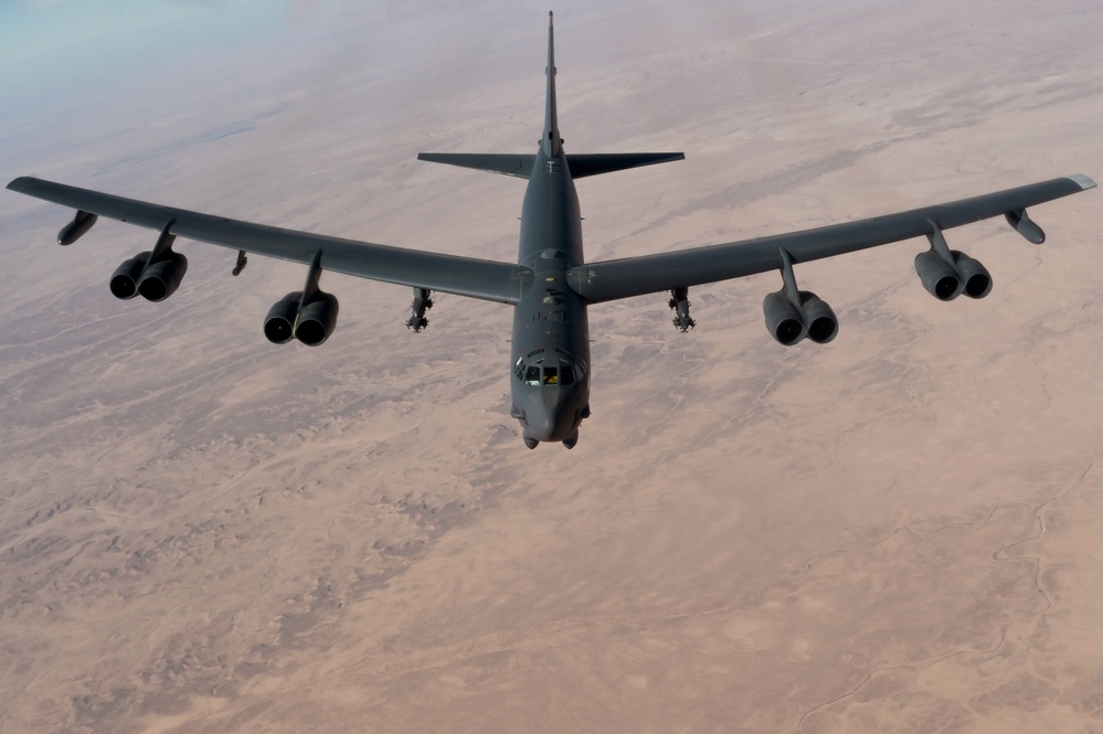 U.S. B-52, F-15Es conduct patrols in support of OIR