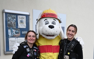 Sparky the Fire Dog visits local pre-school, Suffolk Constabulary