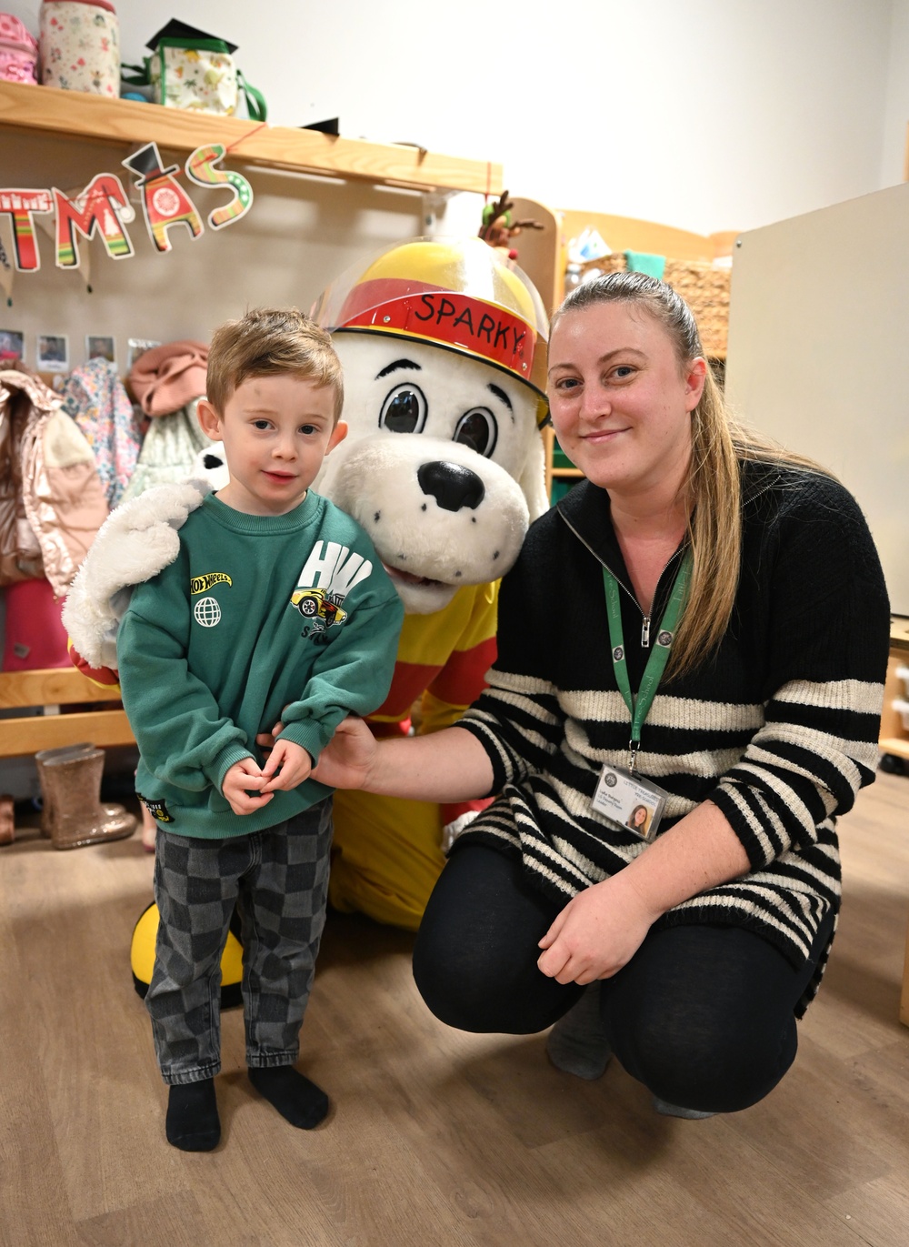 Sparky the Fire Dog visits local pre-school, Suffolk Constabulary