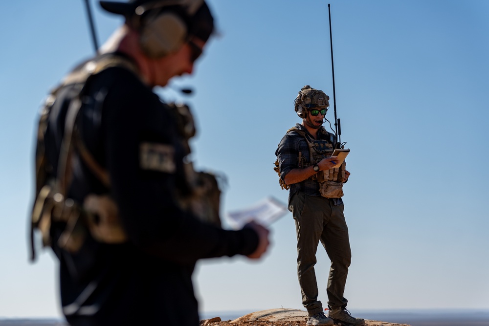 Coalition tactical air control party members partner to demonstrate close-air support