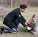 Army Reserve Soldiers lay wreaths for veterans dating back to the Revolutionary War