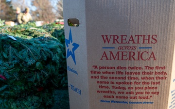 104th Fighter Wing volunteers with Wreaths Across America