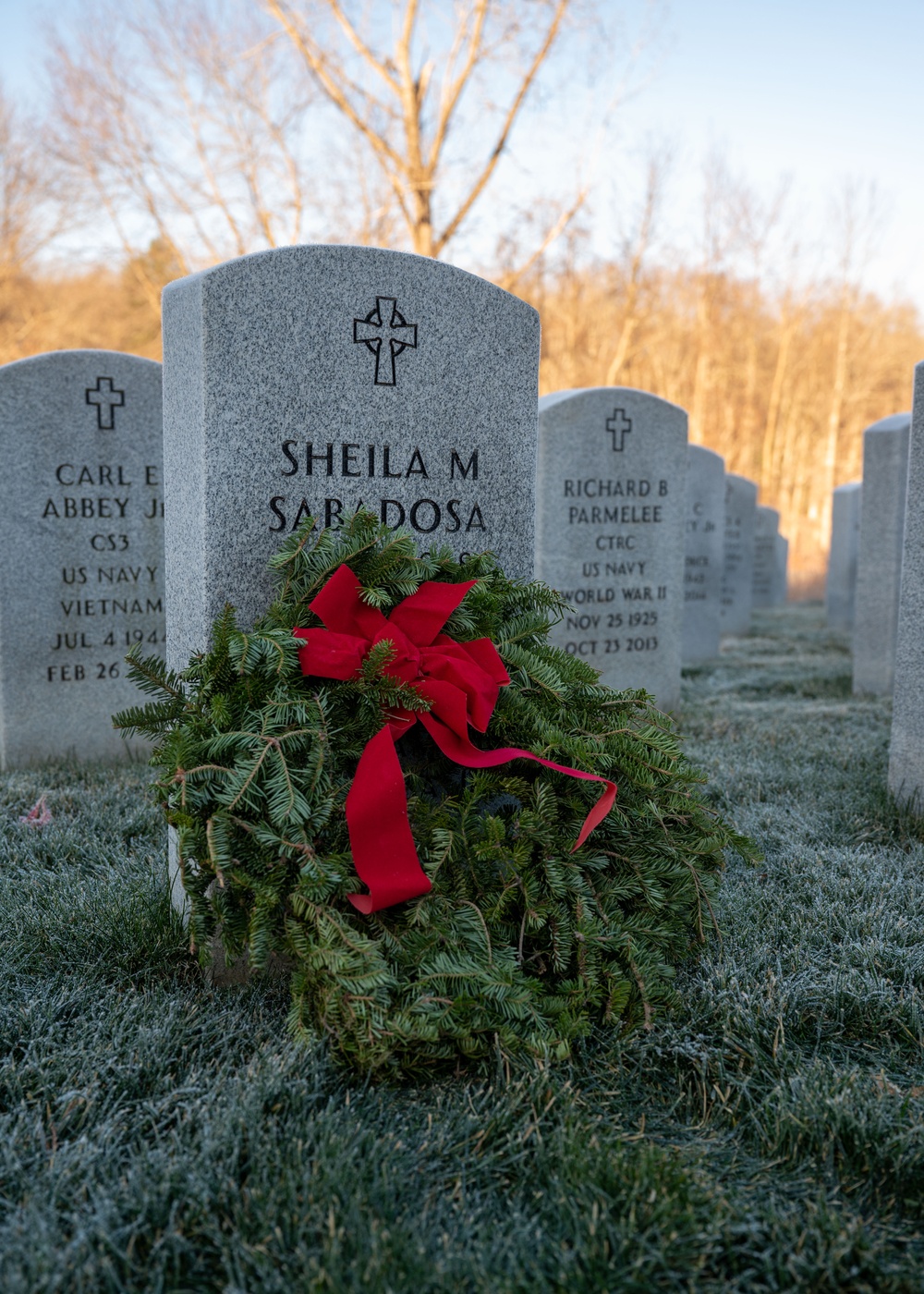 104th Fighter Wing volunteers with Wreaths Across America