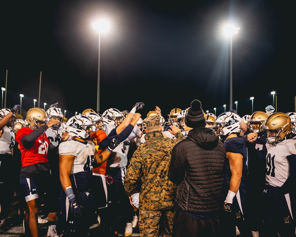 Deputy Commandant motivates U.S. Naval Academy football team